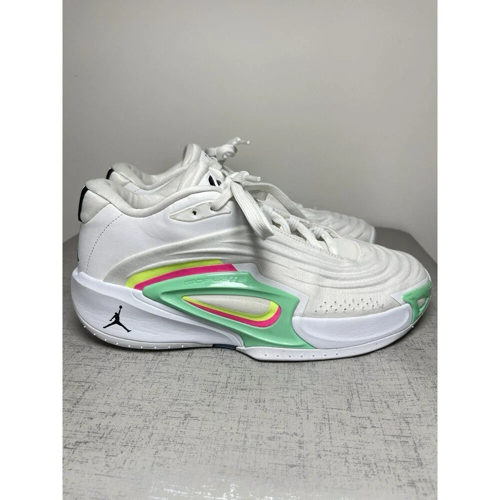 Nike Jordan Luka 3 White/Black-Volt Glow Green Basketball Shoes Men's 10 M